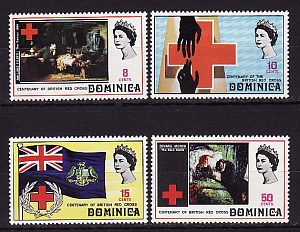 Доминика, 1970, Красный крест, Медицина, 4 марки
